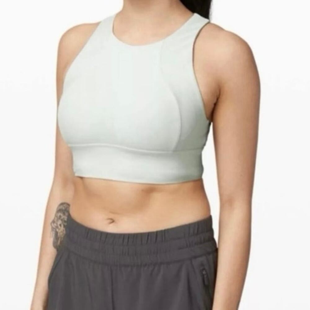 Lululemon Challenger Sports Bra Island Mist Sz 4 size 6 racerback light green